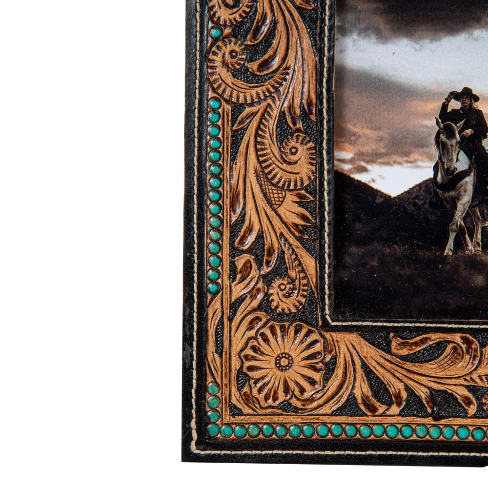 Mesa Plateau Hand-Tooled Photo Frame - Myra USA