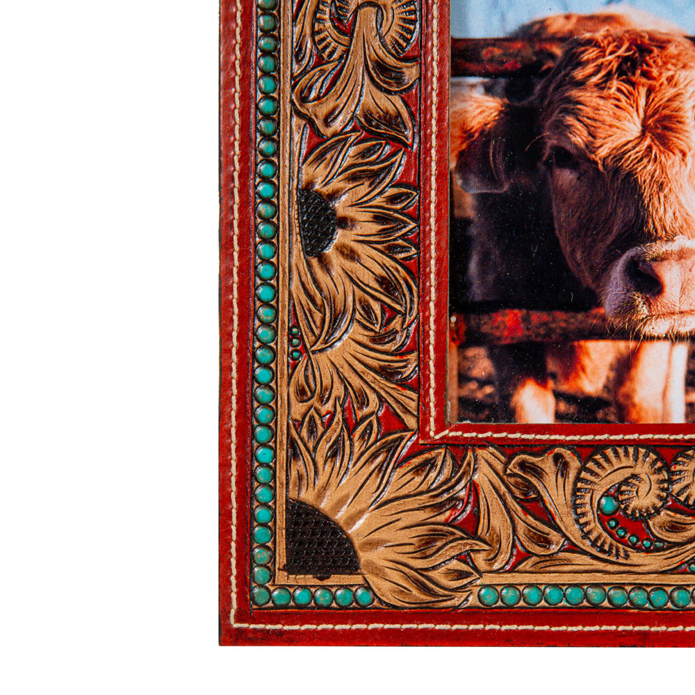 Devonnie’s Sunflowers Hand-Tooled Photo Frame - Myra USA