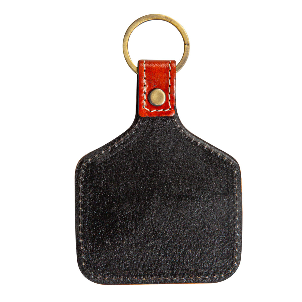 Gilded Sunflower Hand-Tooled Key Fob - Myra USA