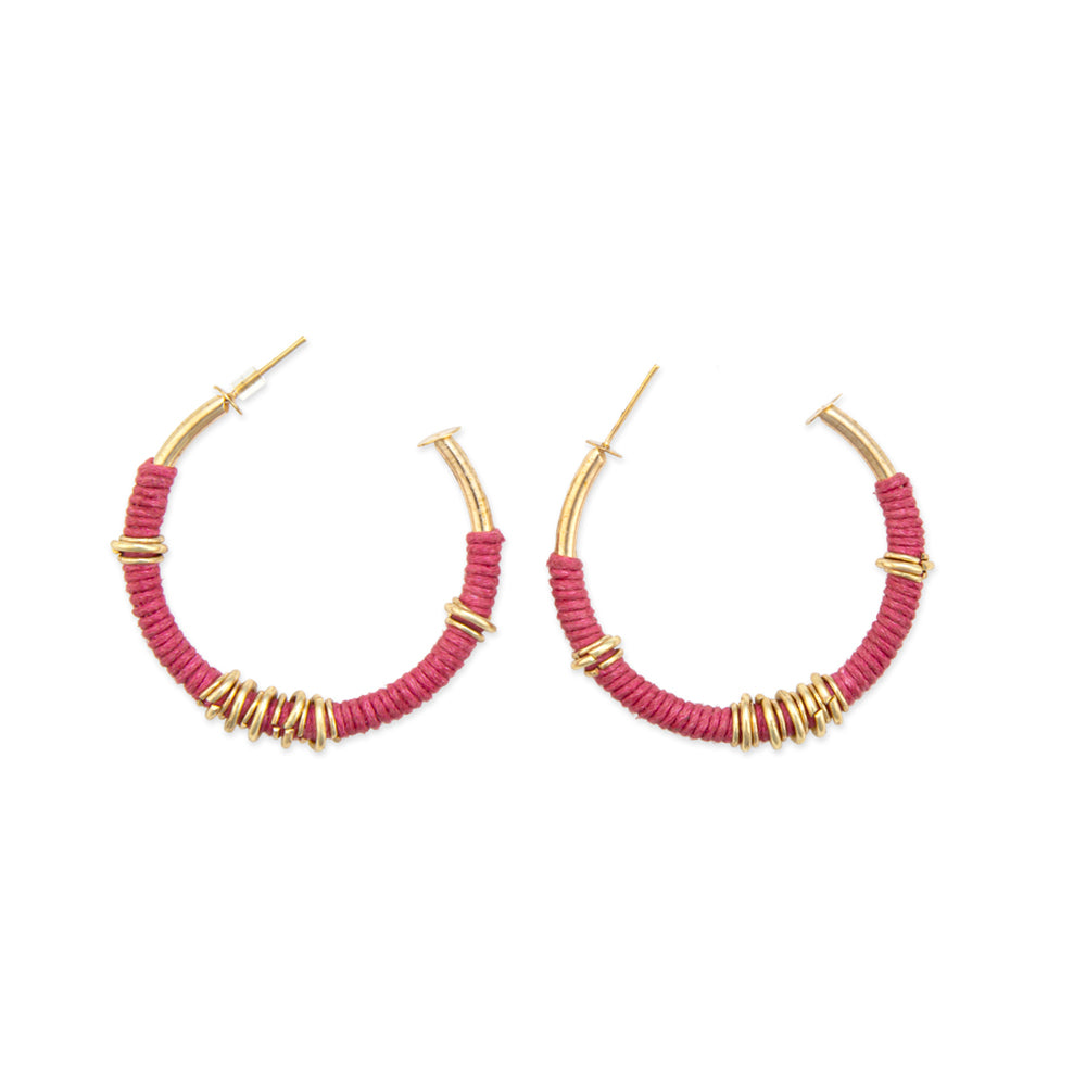Scarlet Crescent Moon Earrings - Myra USA