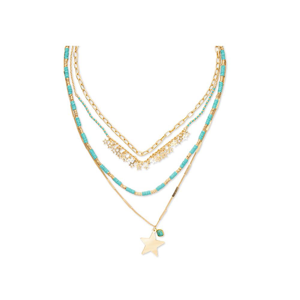 Shining Mesa Star Layered Necklace - Myra USA