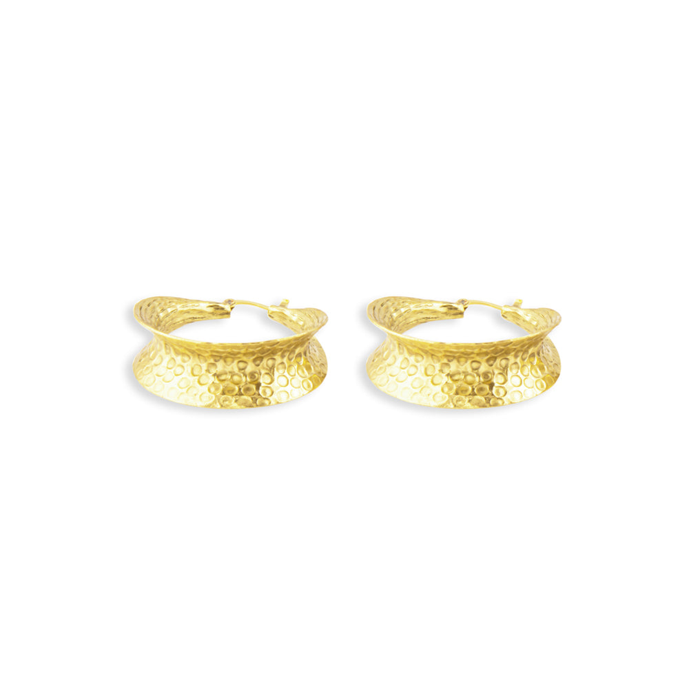 Bundled Sun Rays Gold Tone Earrings - Myra USA