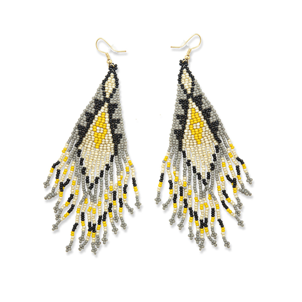 Feather Spirit Beaded Earrings - Myra USA