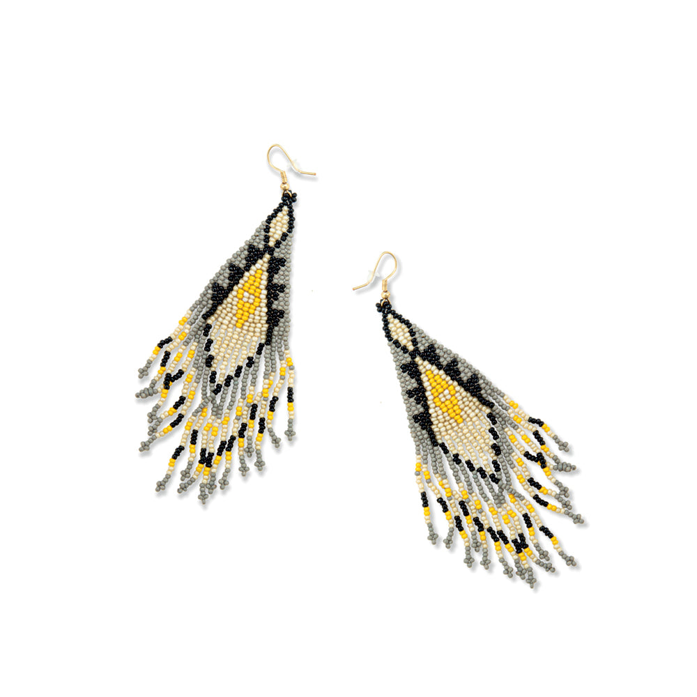 Feather Spirit Beaded Earrings - Myra USA