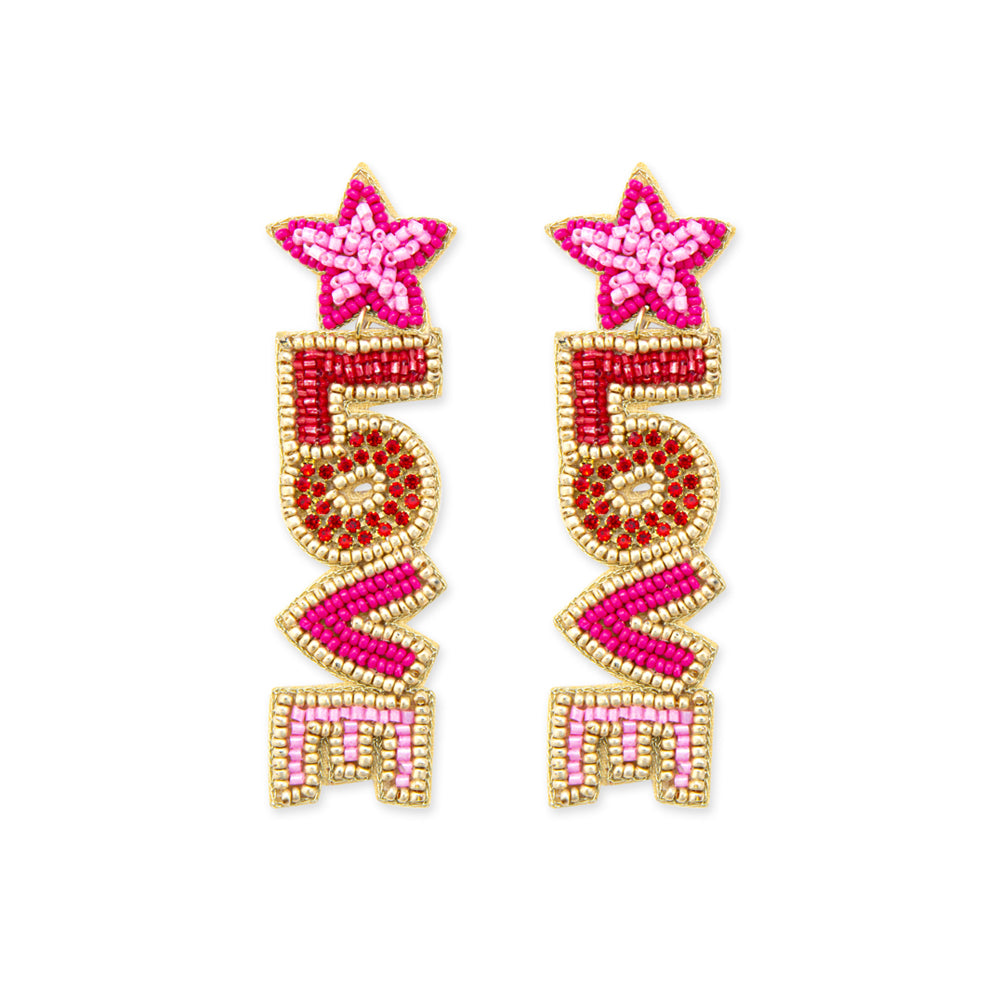 Love Words Beaded Earrings - Myra USA