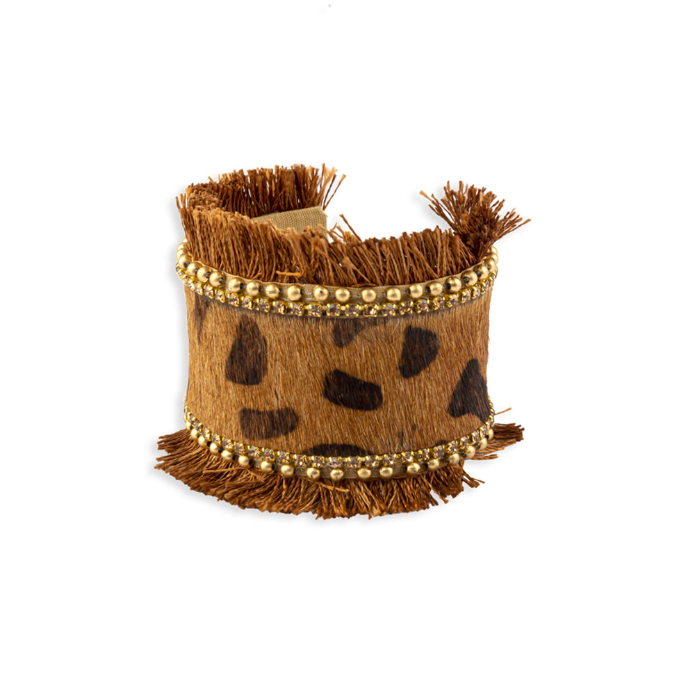 Touch of the Wild Hair-on Hide Cuff Style Bracelet - Myra USA
