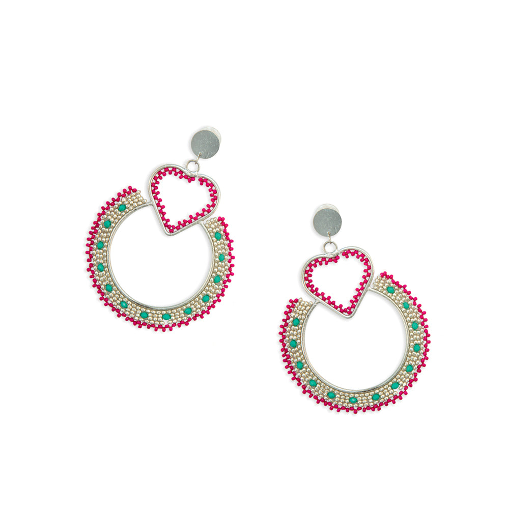 Full Circle Love Beaded Earrings - Myra USA