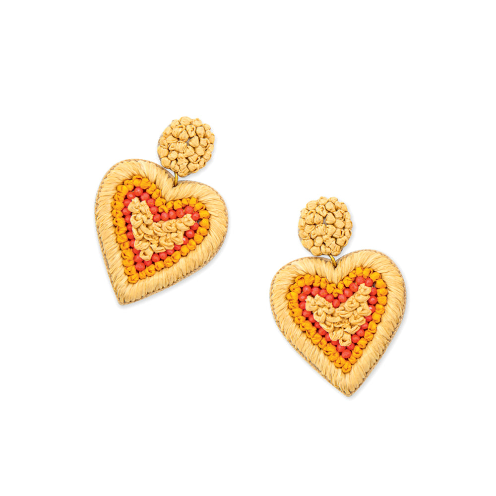 Woven Heart of Gold Earrings - Myra USA