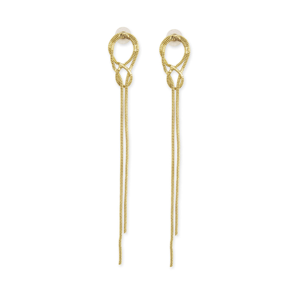 Interwoven Knots Strand Earrings - Myra USA