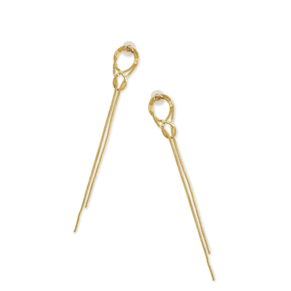 Interwoven Knots Strand Earrings - Myra USA