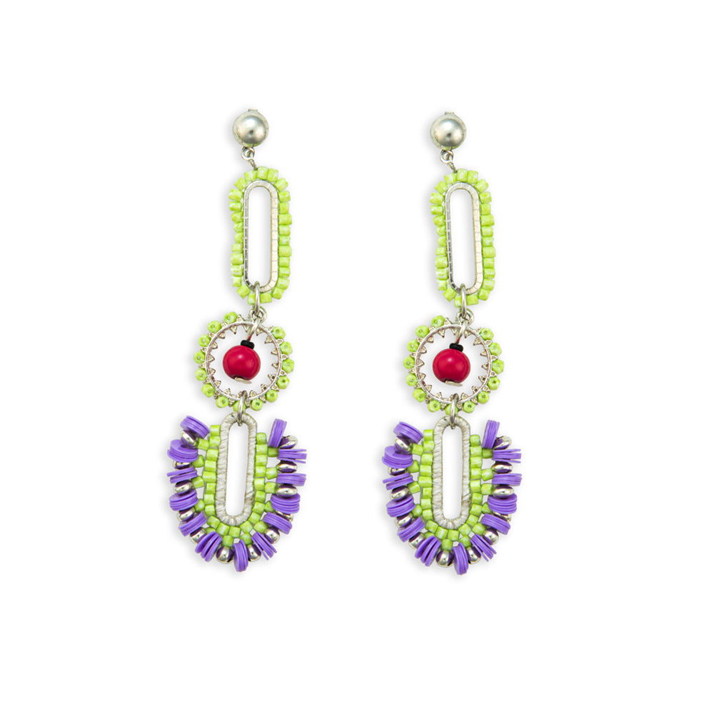 The Strongest Link Beaded Earrings - Myra USA