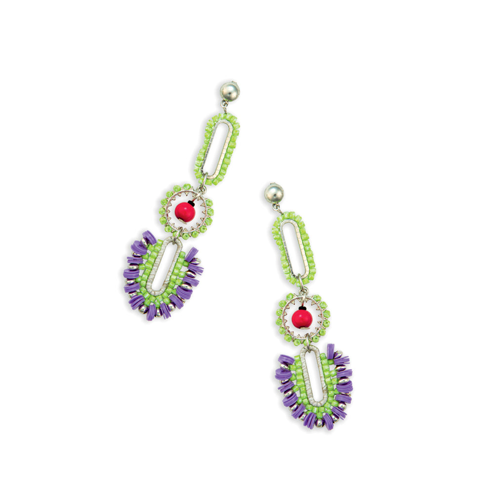 The Strongest Link Beaded Earrings - Myra USA