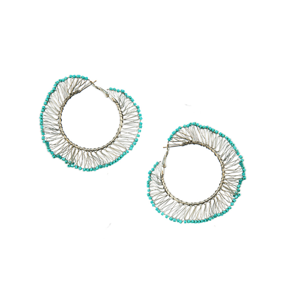 Loop Weaver Wire Hoop Earrings - Myra USA