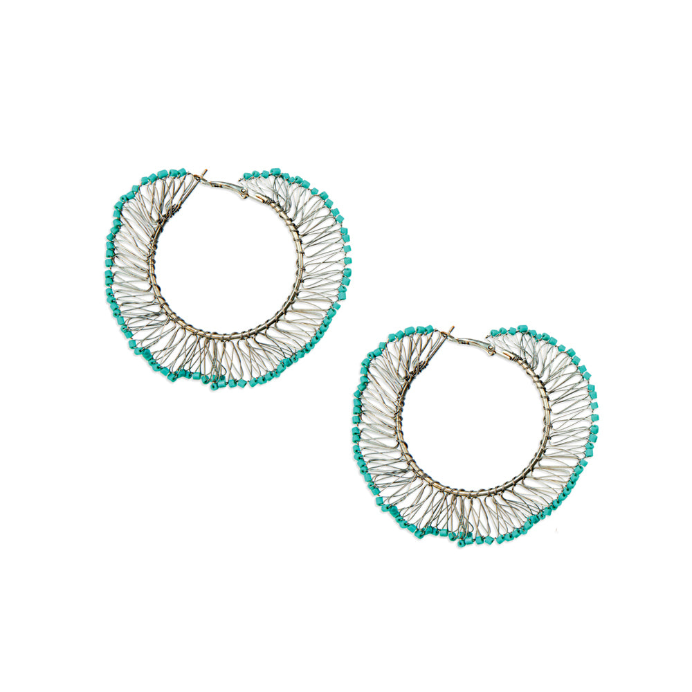 Loop Weaver Wire Hoop Earrings - Myra USA