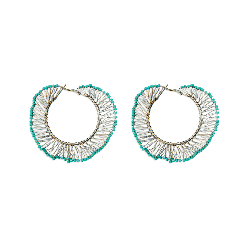 Loop Weaver Wire Hoop Earrings - Myra USA