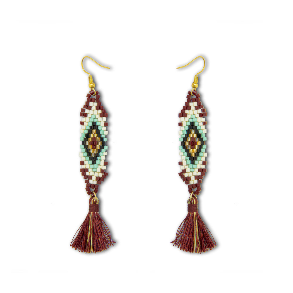 Of Times Spoken Beaded Earrings - Myra USA