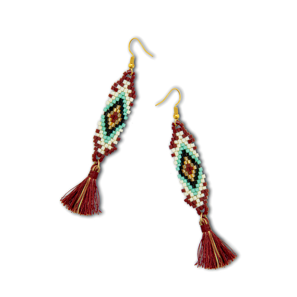 Of Times Spoken Beaded Earrings - Myra USA
