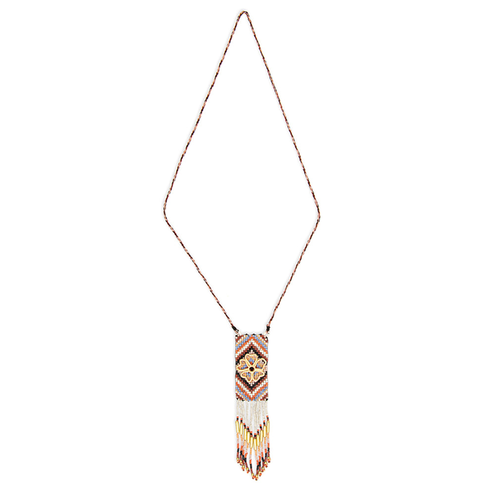 History of Min Beaded Tribal Inspired Necklace - Myra USA