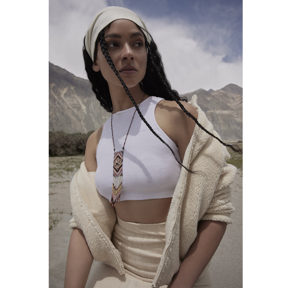 History of Min Beaded Tribal Inspired Necklace - Myra USA