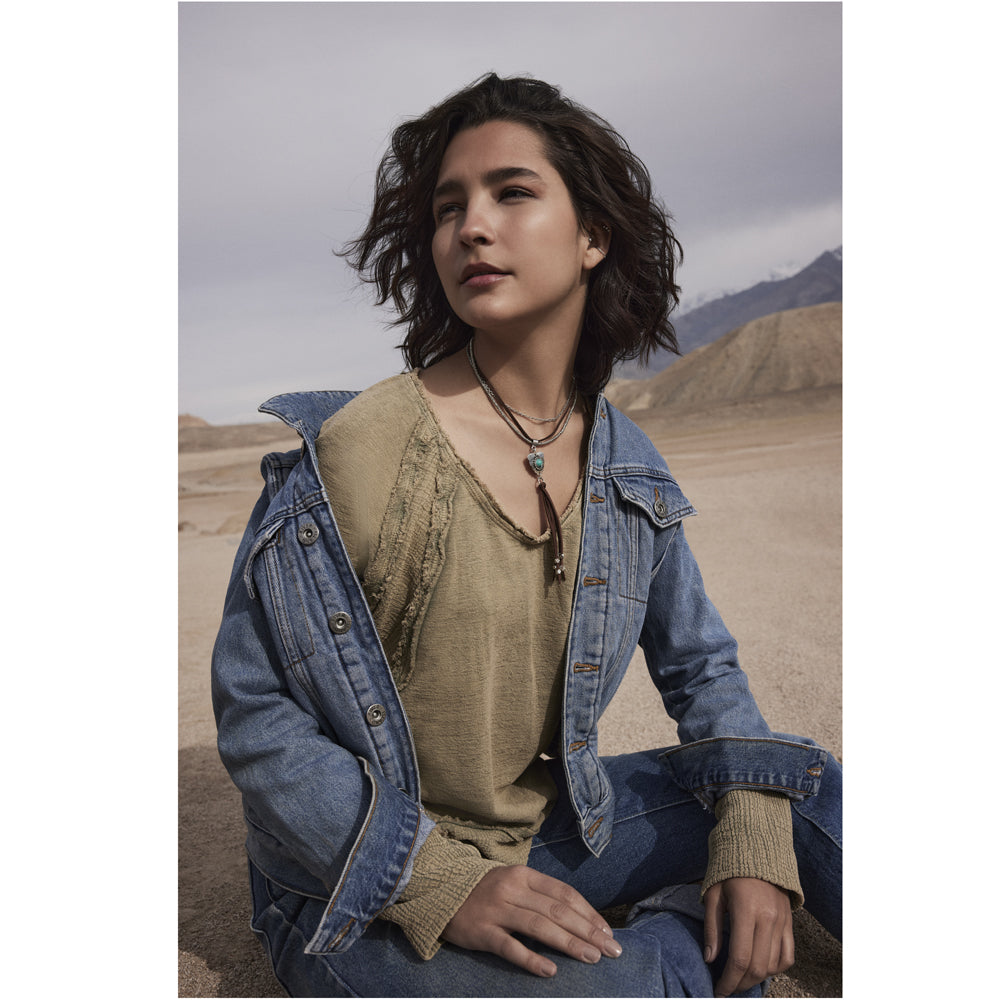 Feather Shield Stacked Necklace - Myra USA