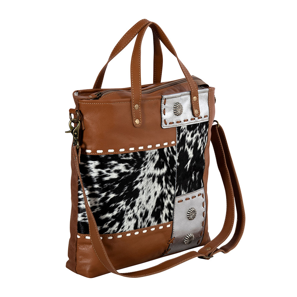 Concho Ranch Trail Canvas & Hairon Bag - Myra USA