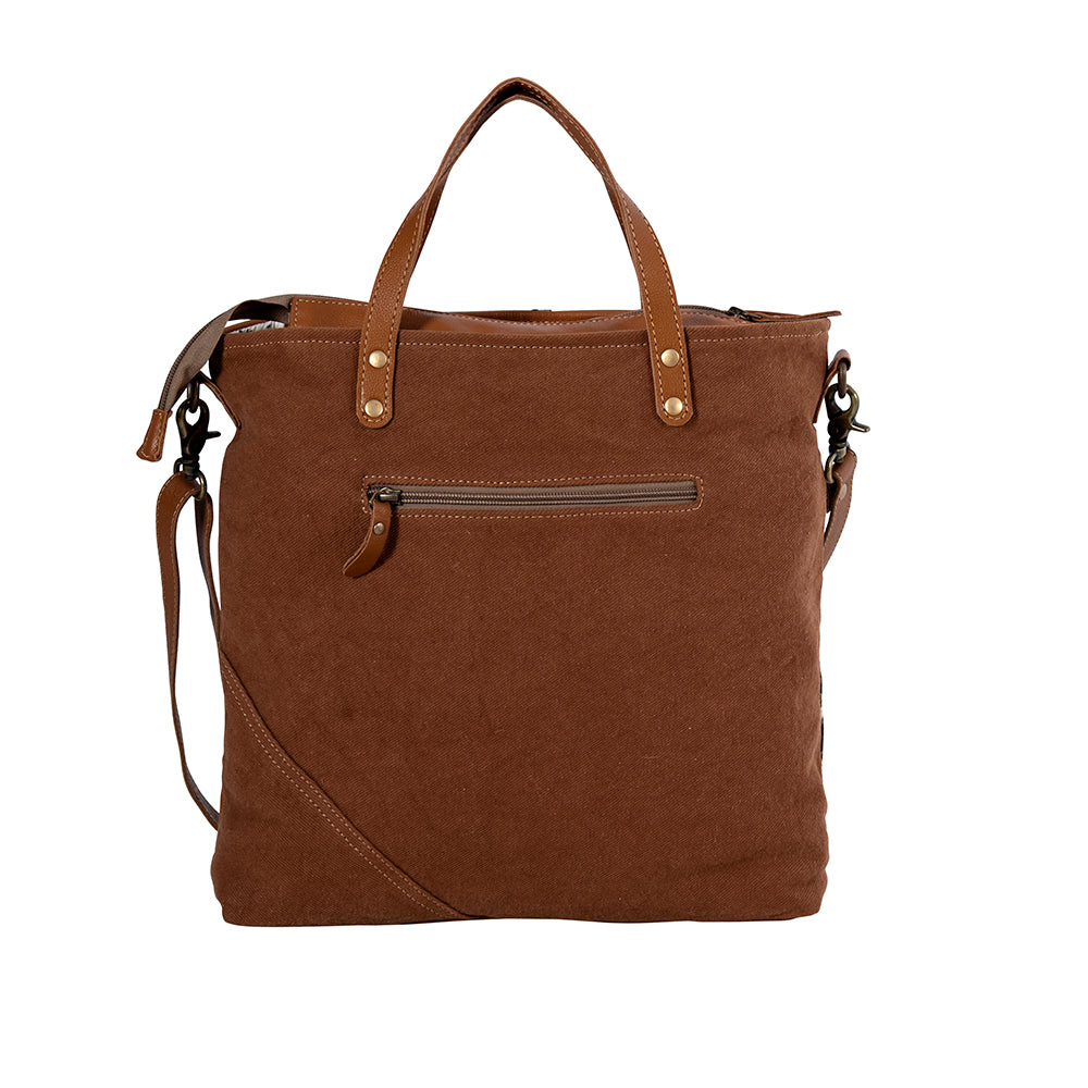 Concho Ranch Trail Canvas & Hairon Bag - Myra USA