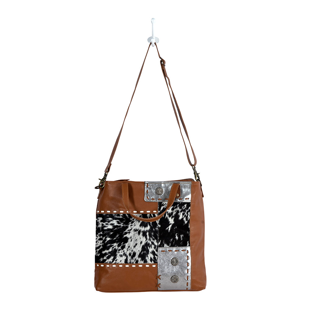 Concho Ranch Trail Canvas & Hairon Bag - Myra USA