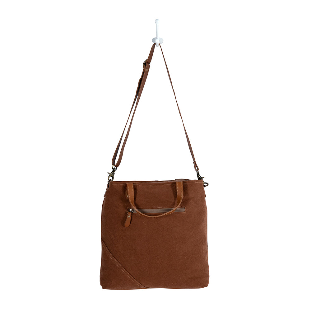 Concho Ranch Trail Canvas & Hairon Bag - Myra USA