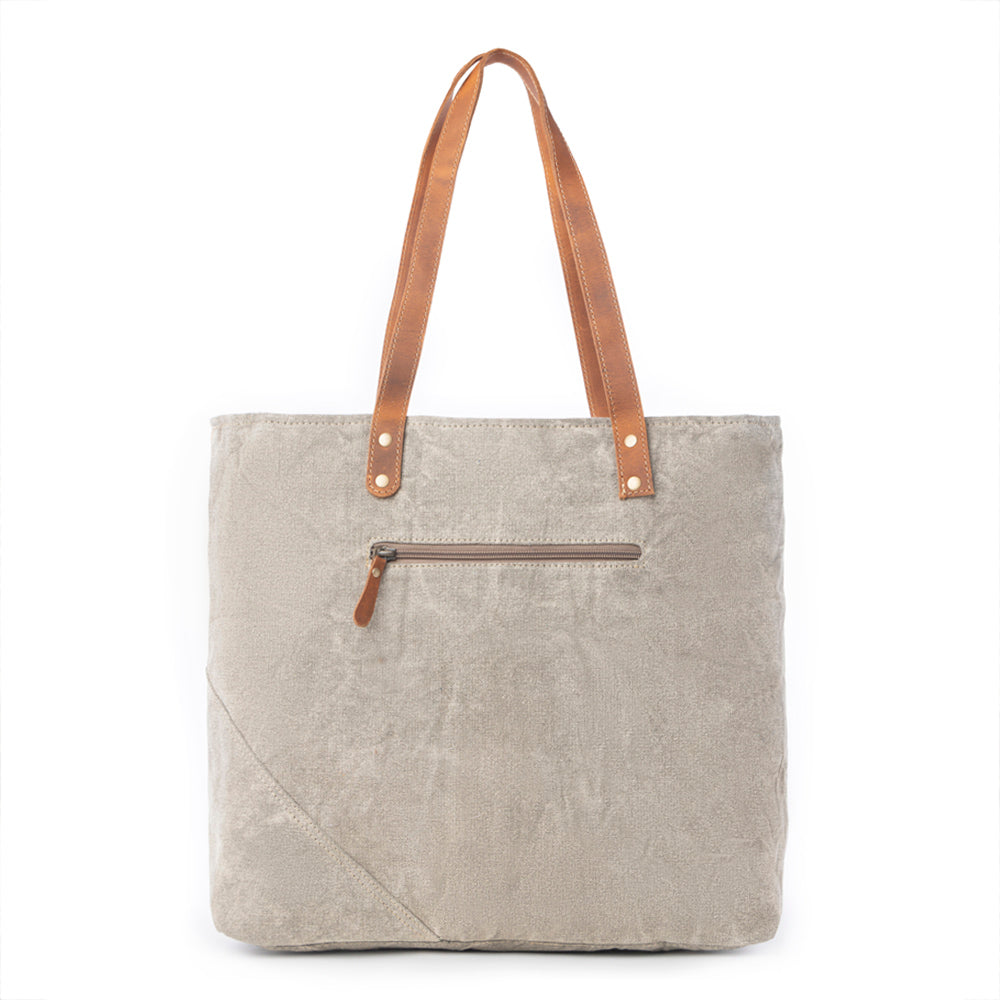 Boulangerie Floral Trim Tote Bag - Myra USA