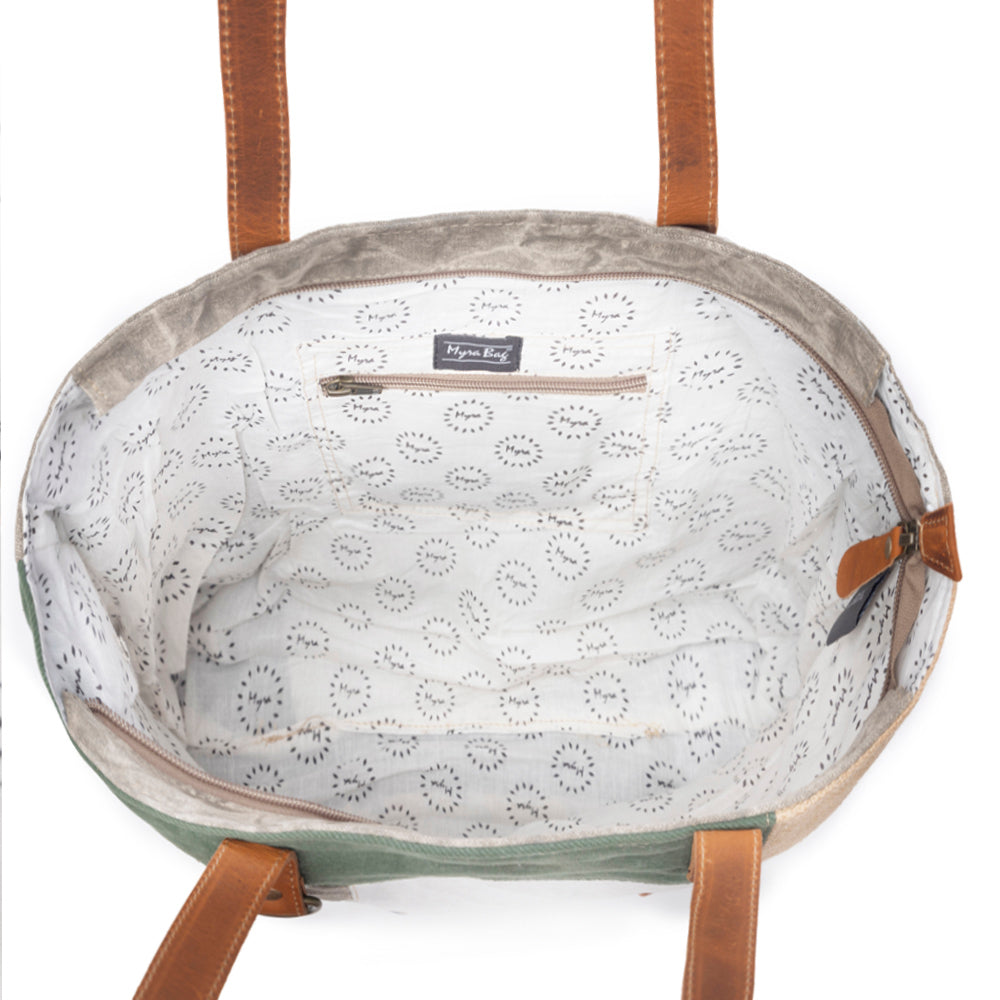 Boulangerie Floral Trim Tote Bag - Myra USA