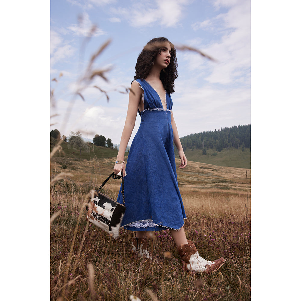 Tyler Ridge Hair-on Leather Bag - Myra USA