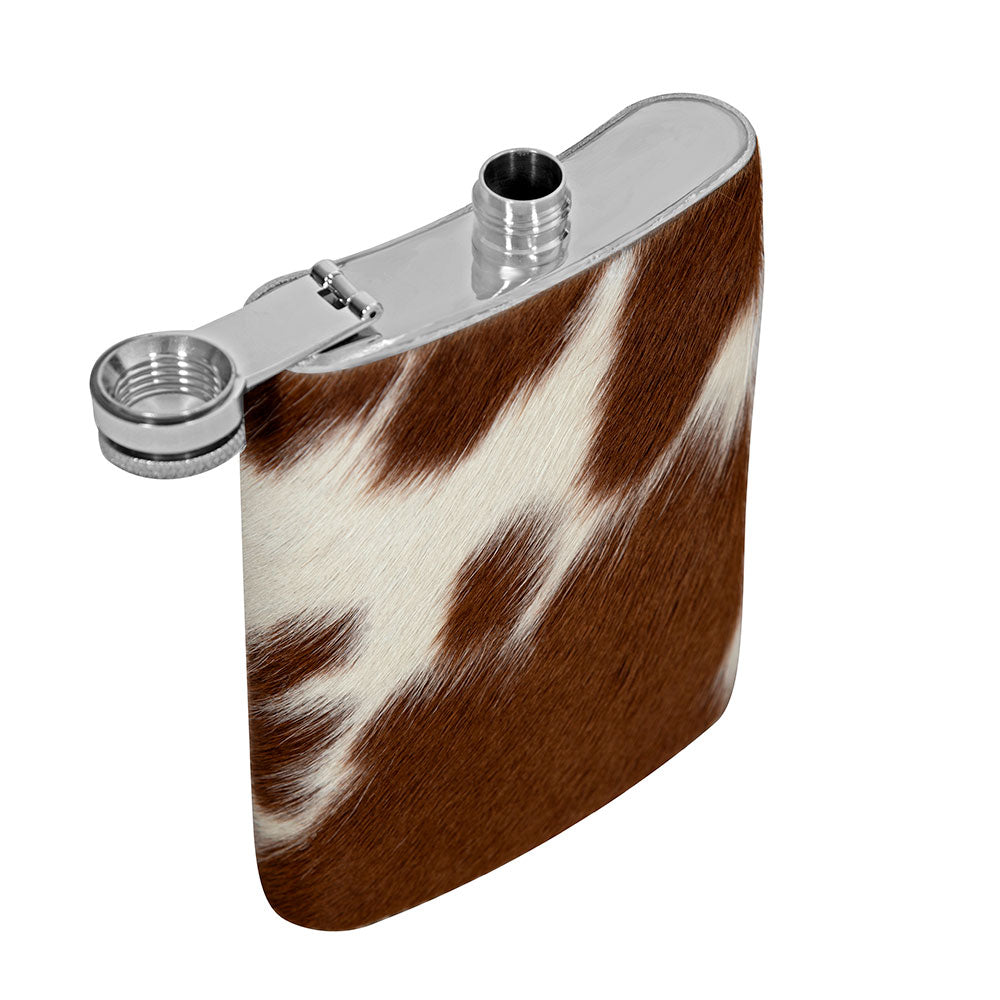 Mountain Trail Flask in Caramel Hair-on Hide - Myra USA