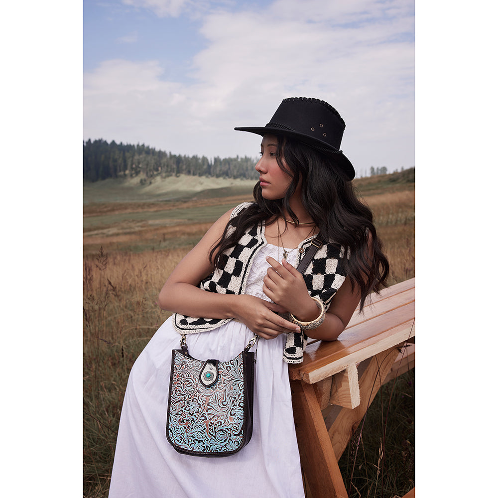 Delilah Creek Embossed Leather Bag - Myra USA
