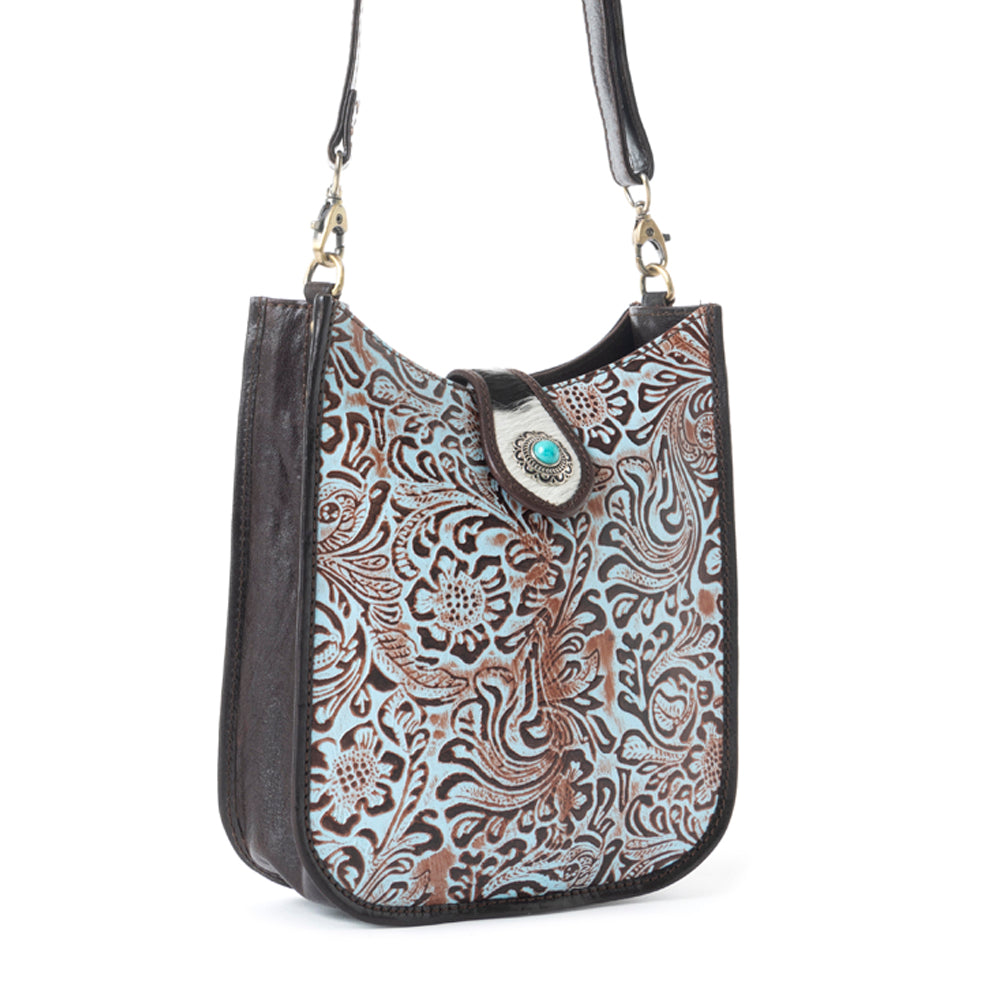 Delilah Creek Embossed Leather Bag - Myra USA
