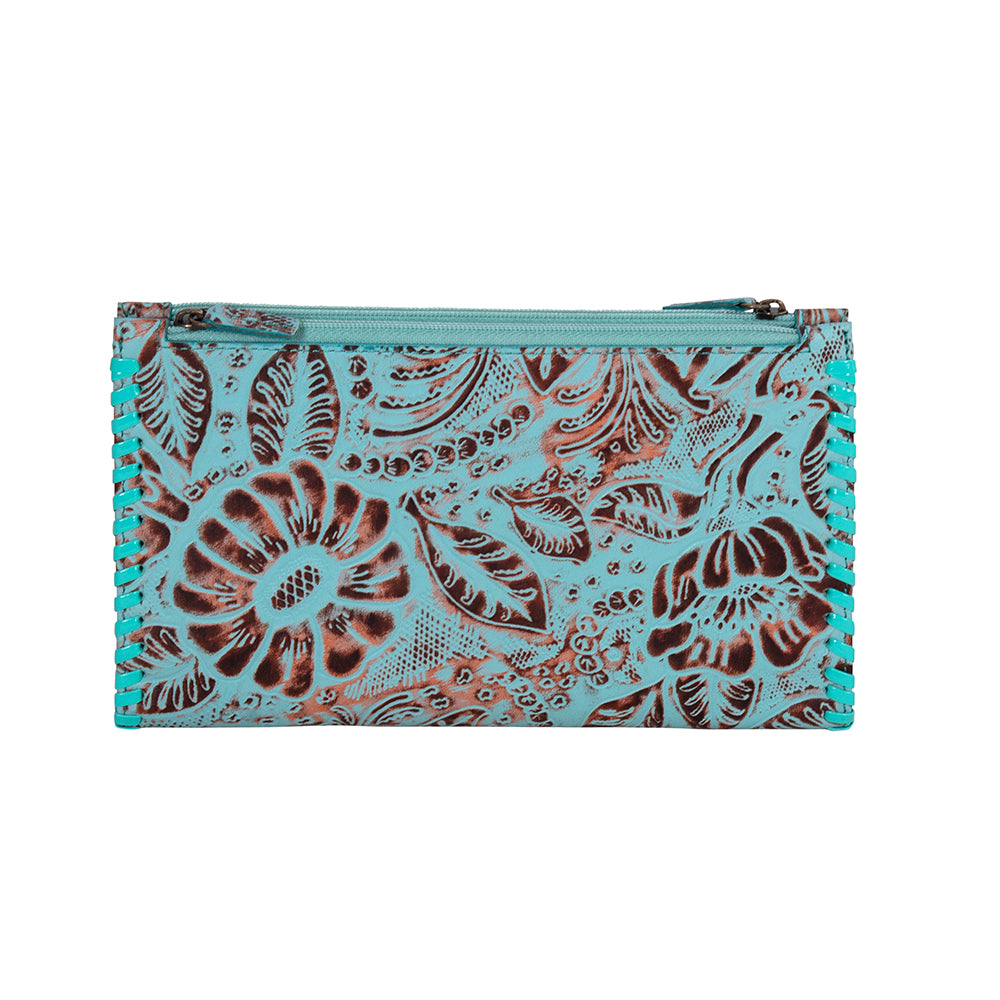 Delilah Creek Hand-tooled Stitched Wallet - Myra USA