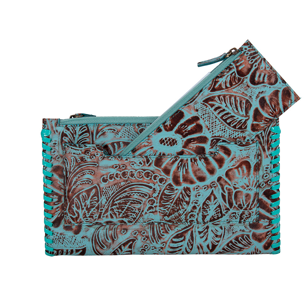 Delilah Creek Hand-tooled Stitched Wallet - Myra USA