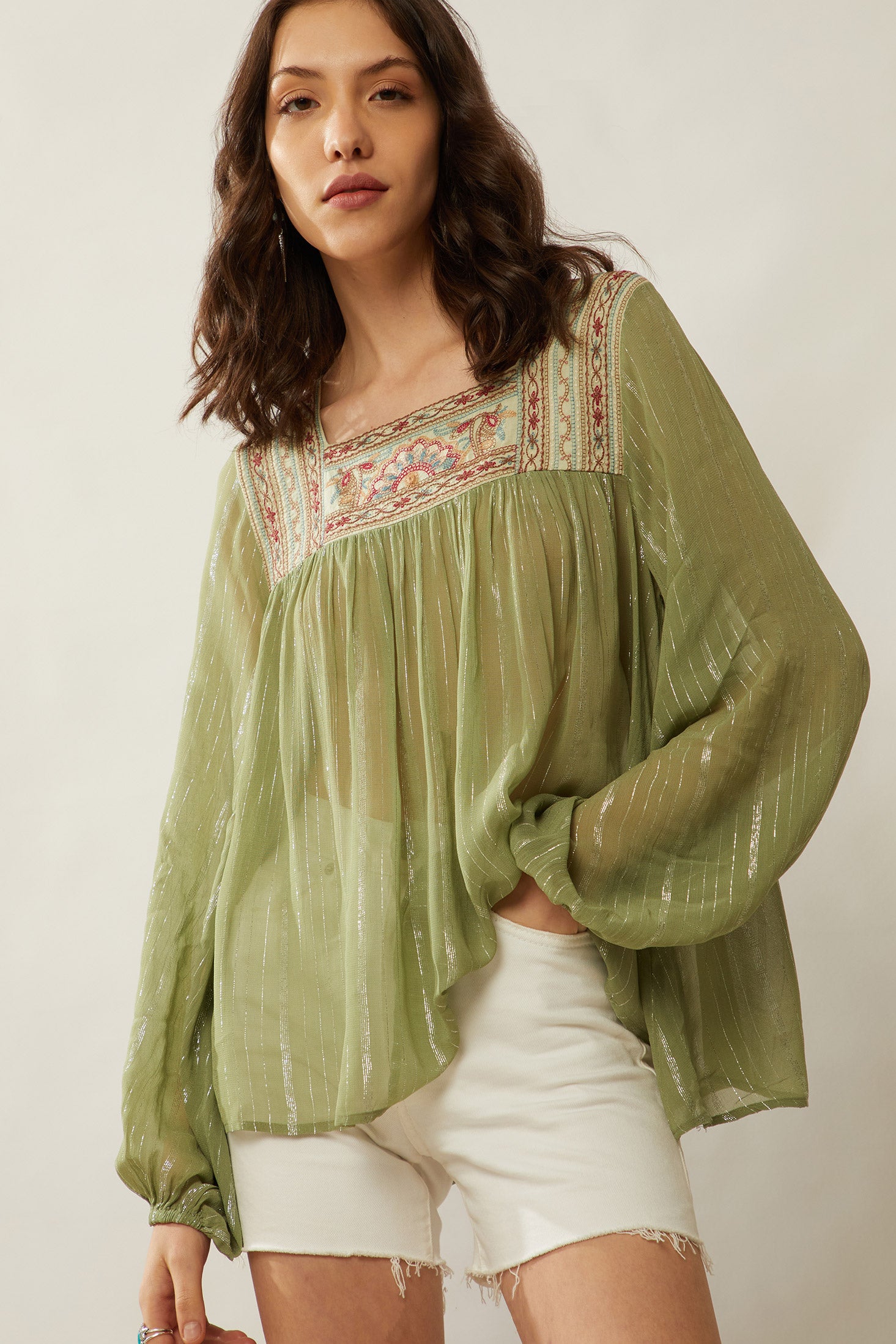Tammilyn Embroidered Top - Myra USA