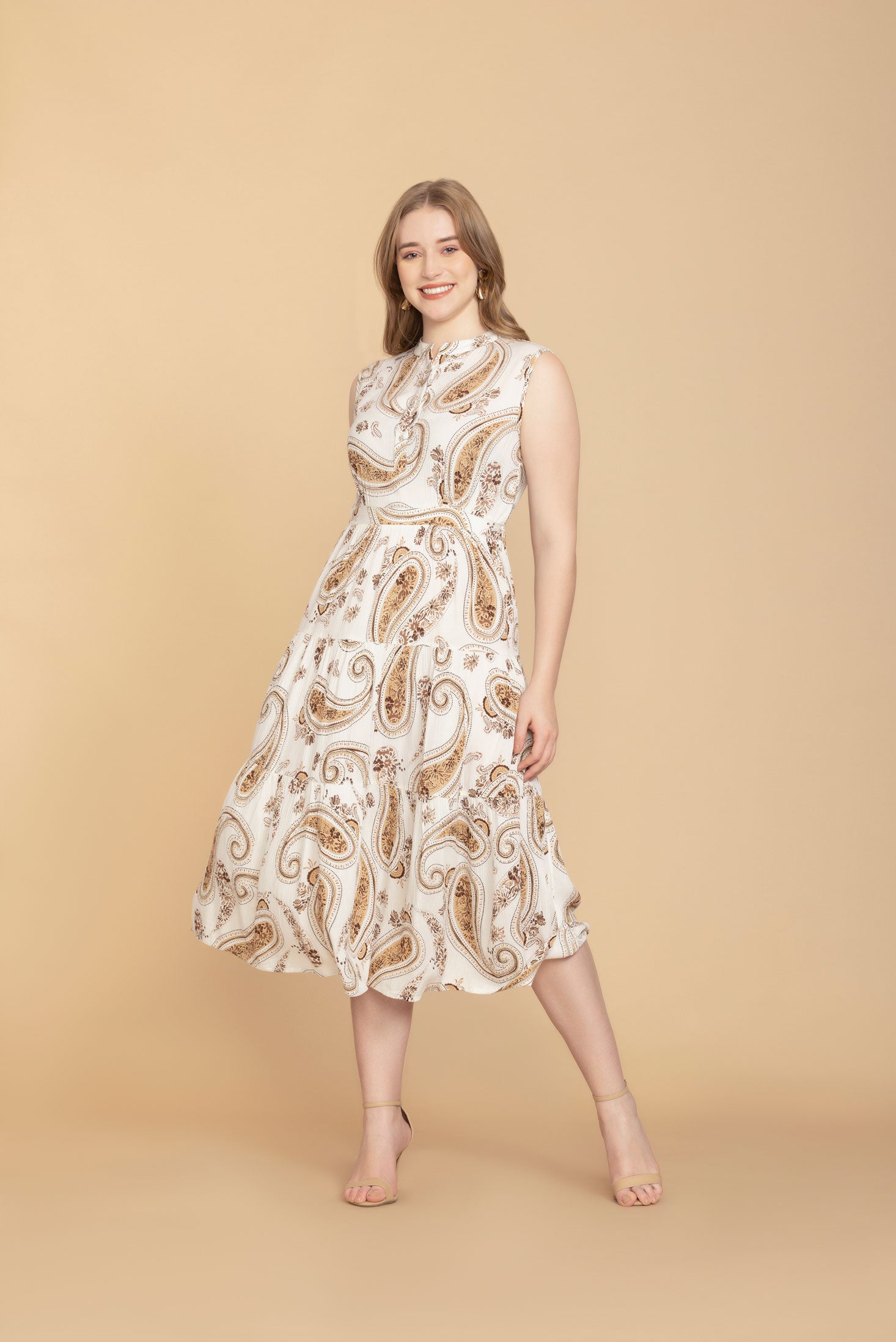 Bohera Brianna Hope Drop Waist Paisley Dress - Myra USA