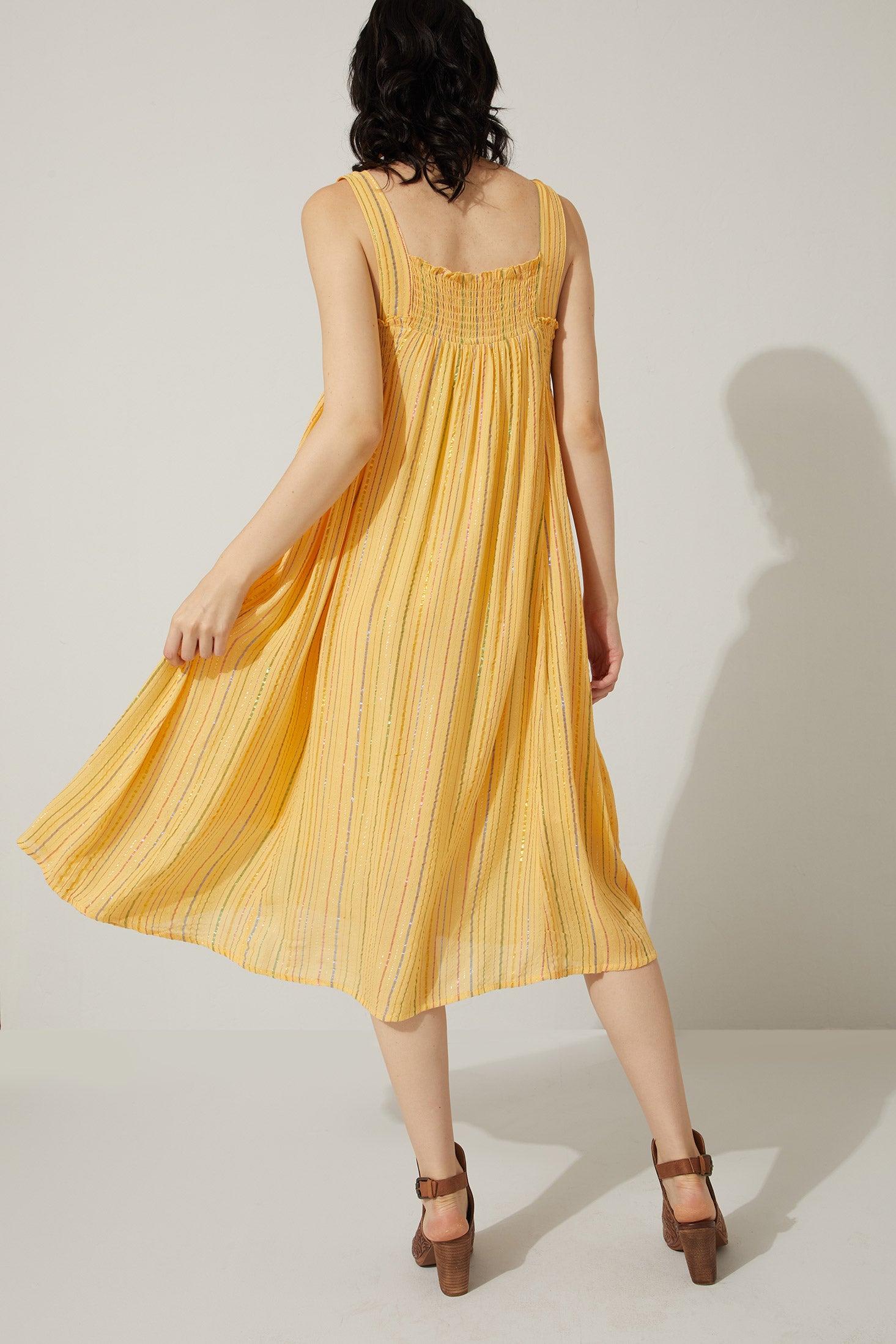 Bohera Lurex Sunshine Mine Color Accent Sundress - Myra USA