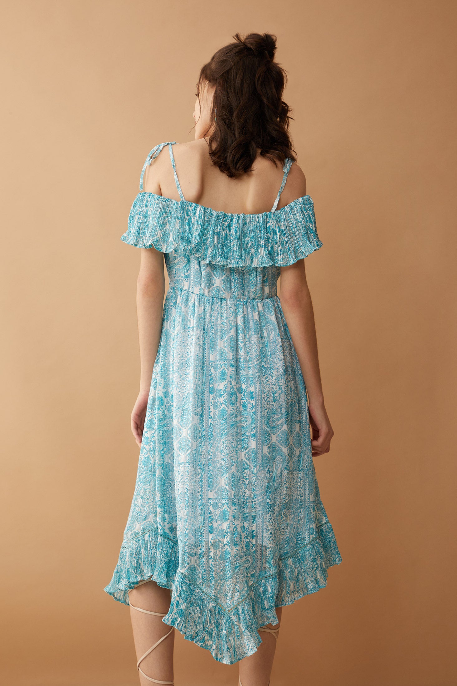 Blue Marlina Off-Shoulder Dress - Myra USA