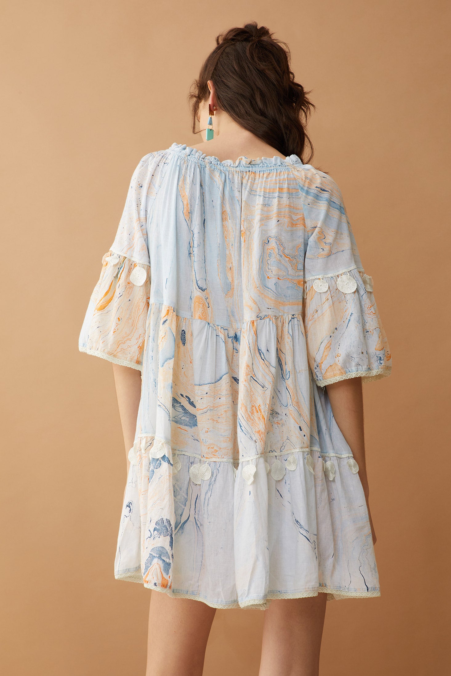 Sansa Marble Off-Shoulder Dress - Myra USA