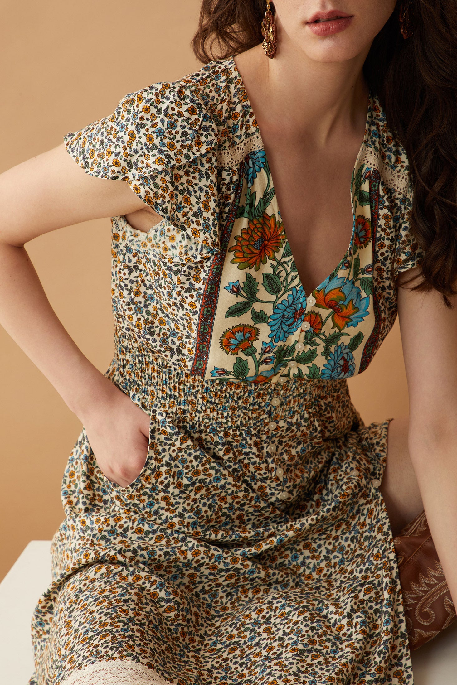 Mika Lou Embroidered Drop Waist Tiered Dress - Myra USA