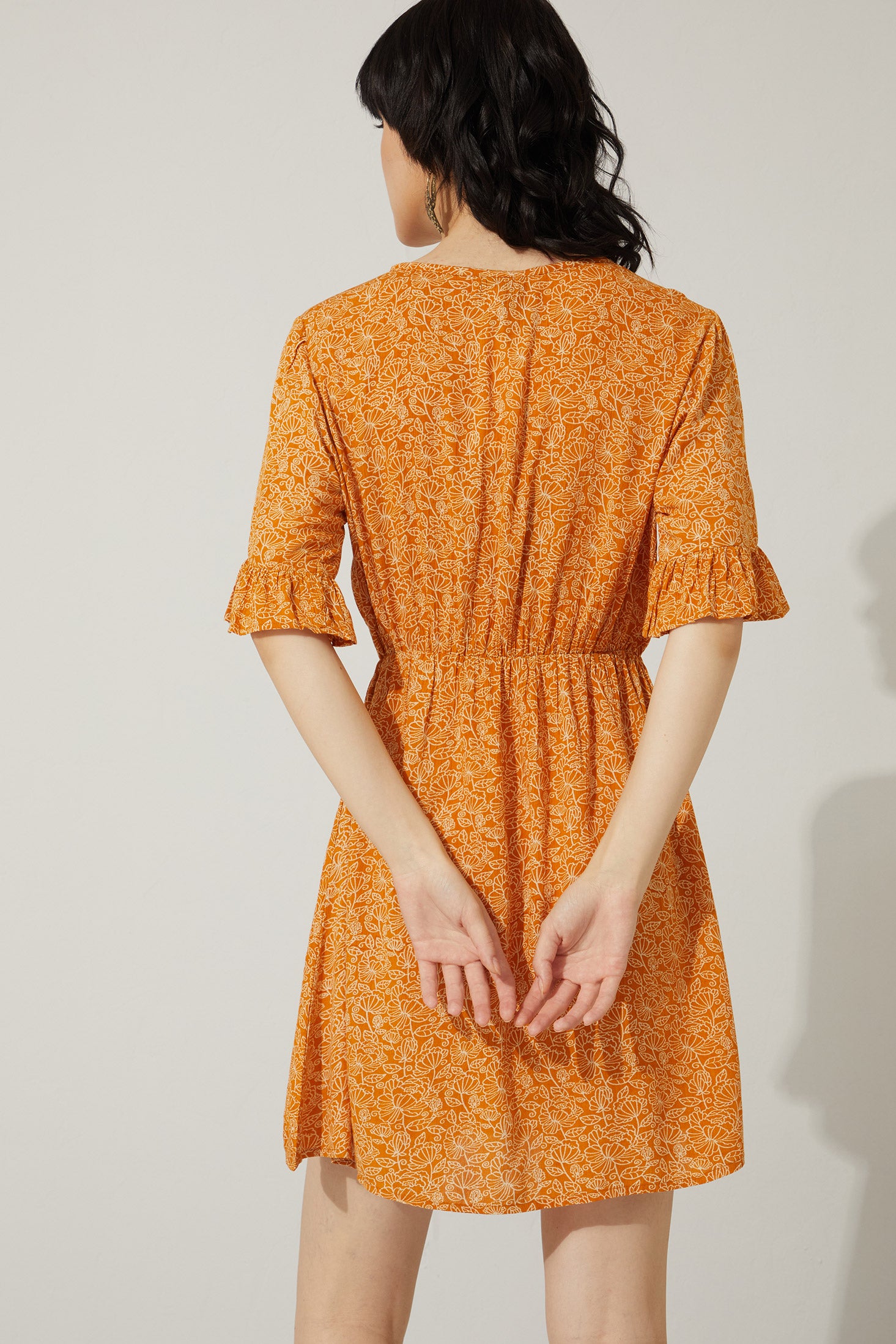 Golden Poppy Drop Waist Dress - Myra USA
