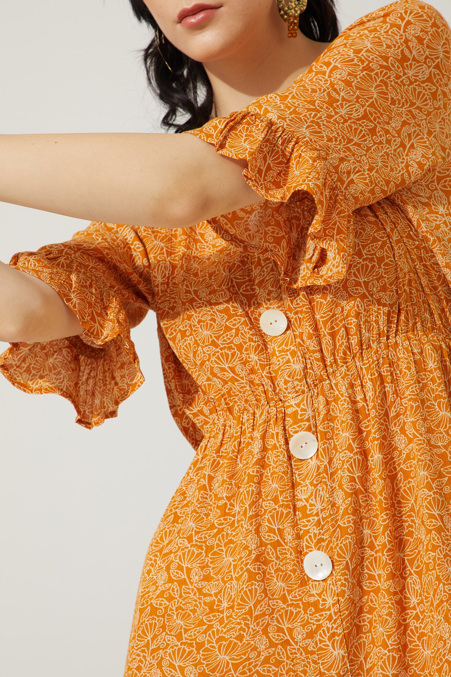 Golden Poppy Drop Waist Dress - Myra USA