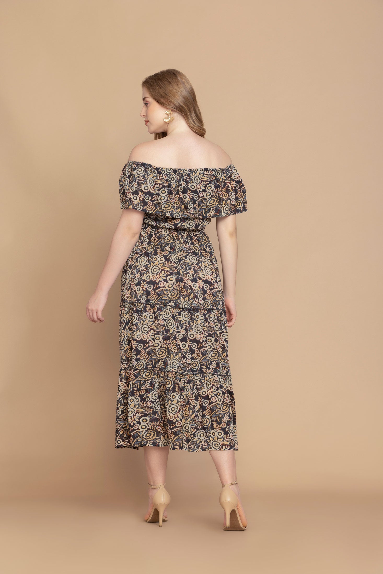 Bohera Miss Lorraine Off-the-Shoulder Drop Waist Dress - Myra USA
