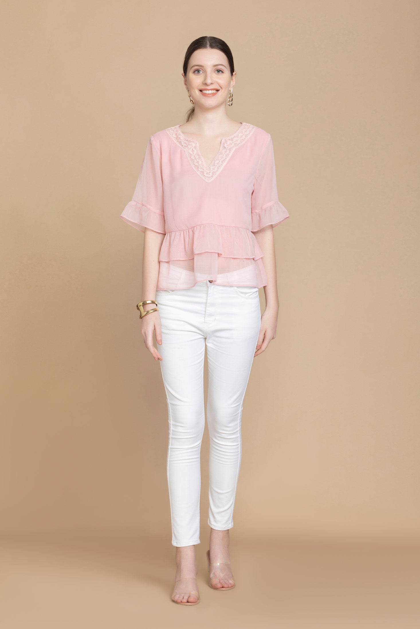 Alipha Lace Accent Top - Myra USA