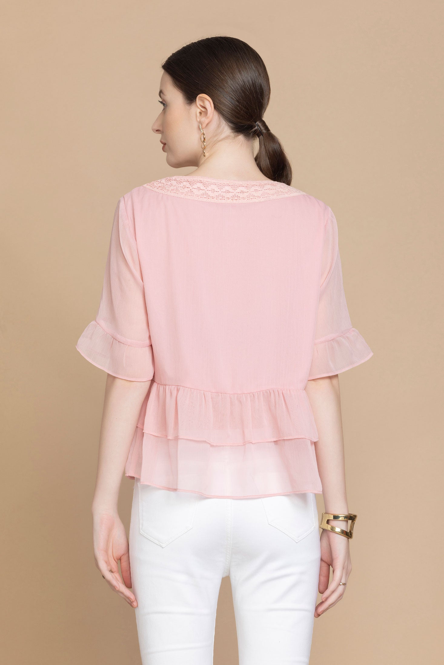 Alipha Lace Accent Top - Myra USA