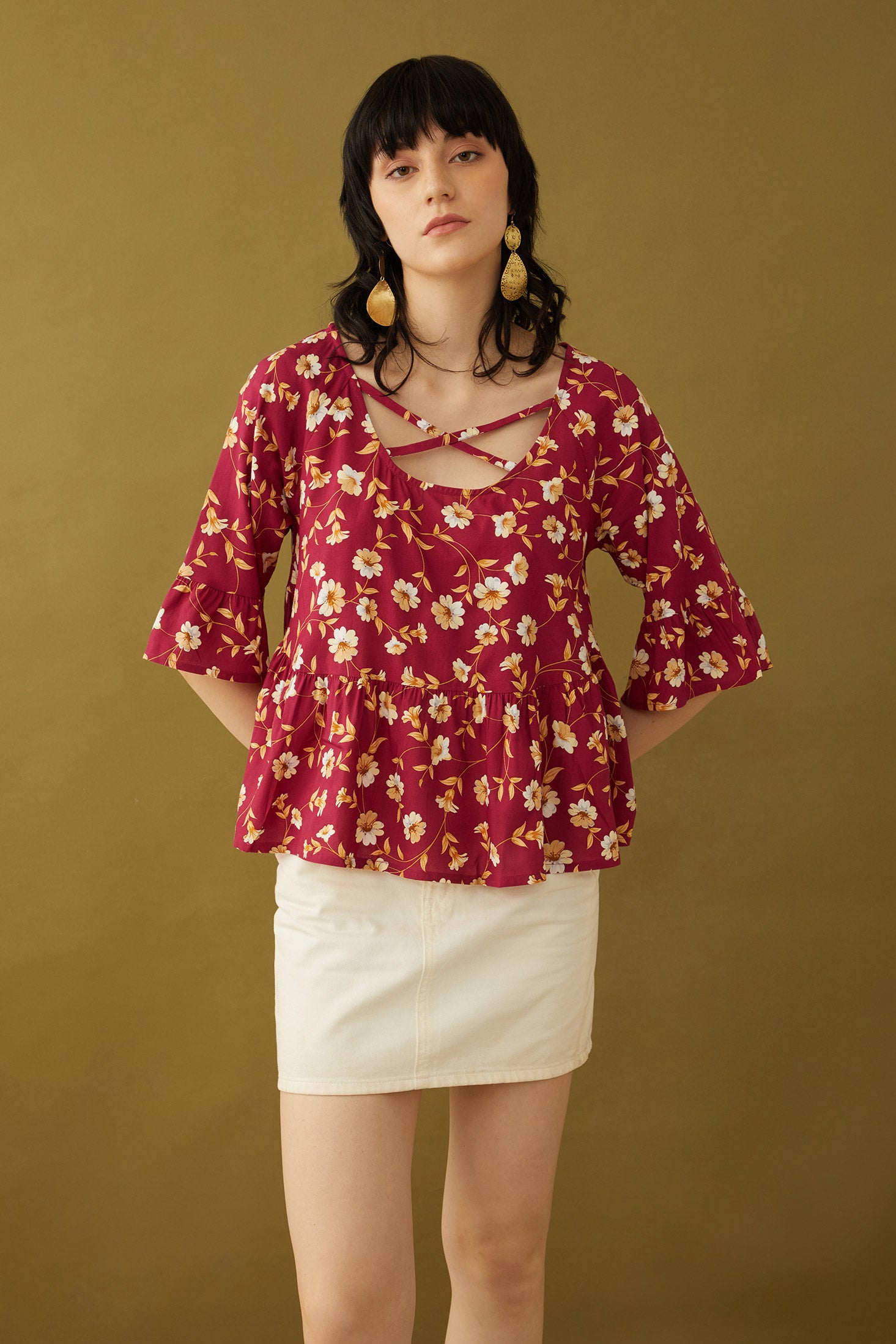 Bethany Floral Top - Myra USA