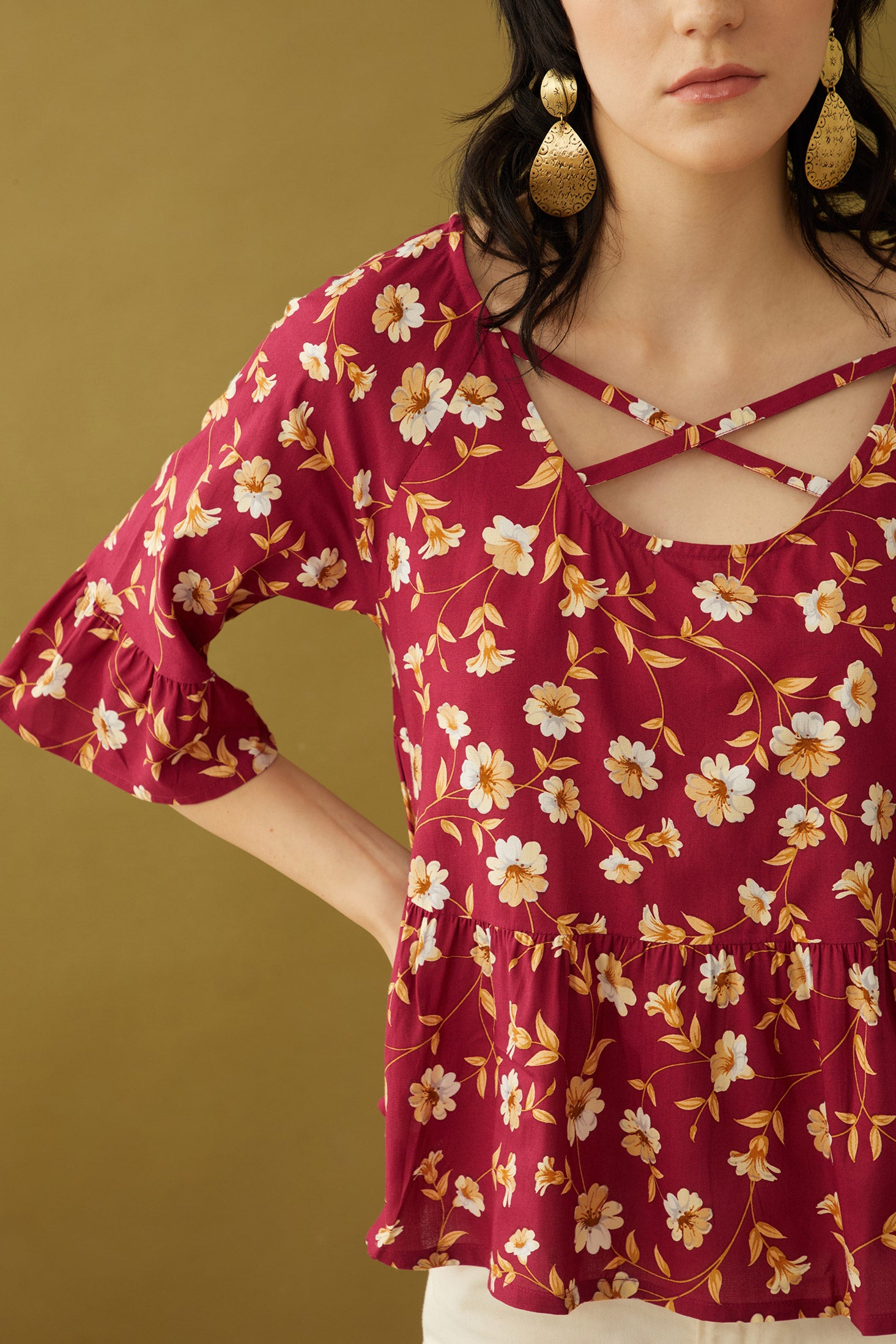 Bethany Floral Top - Myra USA