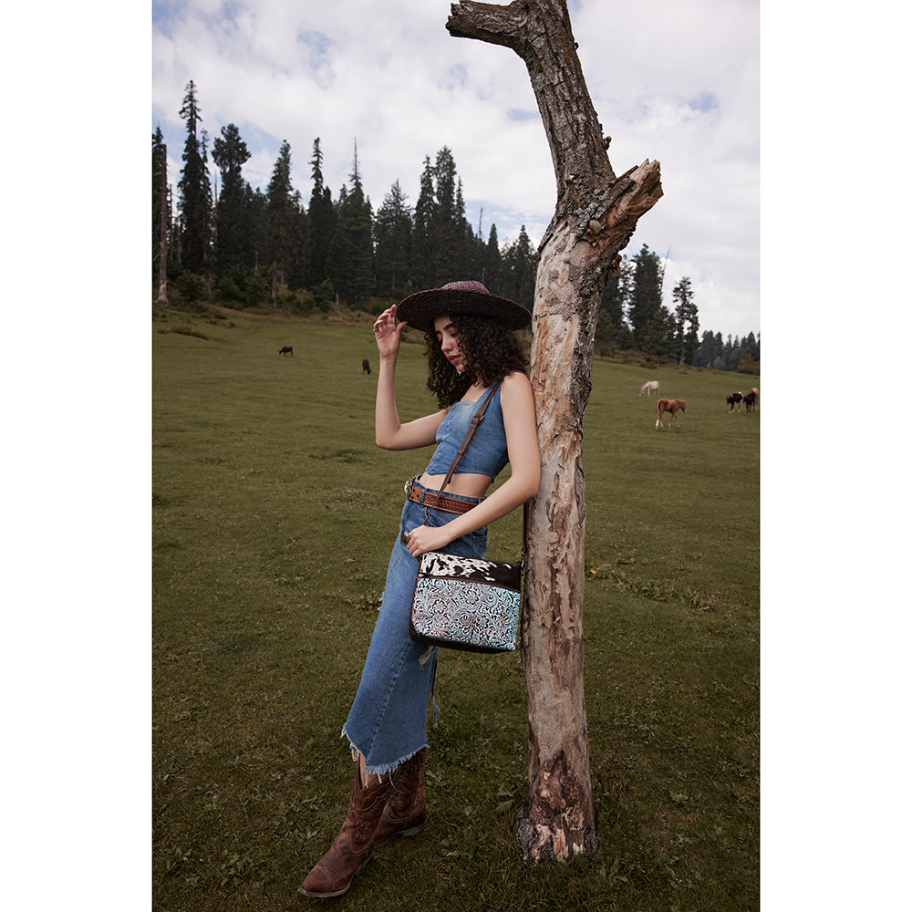 Delilah Creek Leather & Hairon Bag - Myra USA